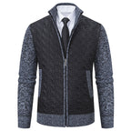Herren stylische Steppjacke mit strukturiertem Obermaterial und hohem Kragen R&B