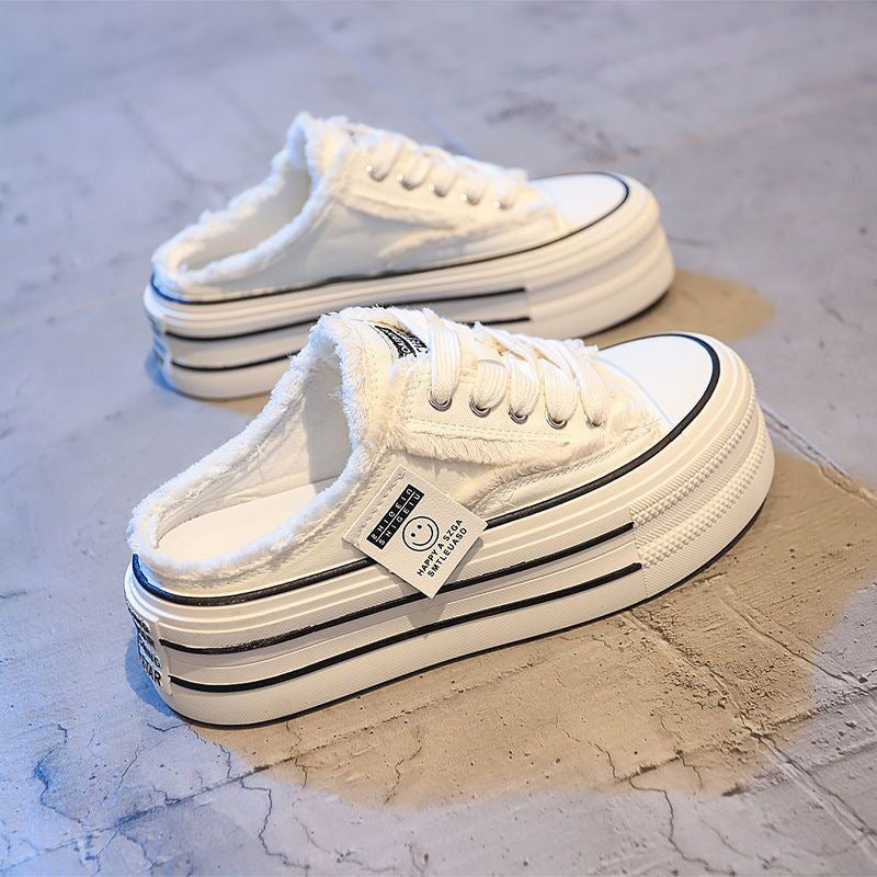 Damen Plüschfreizeitsneaker mit dicker Plattform und sportlichem Flair R&B