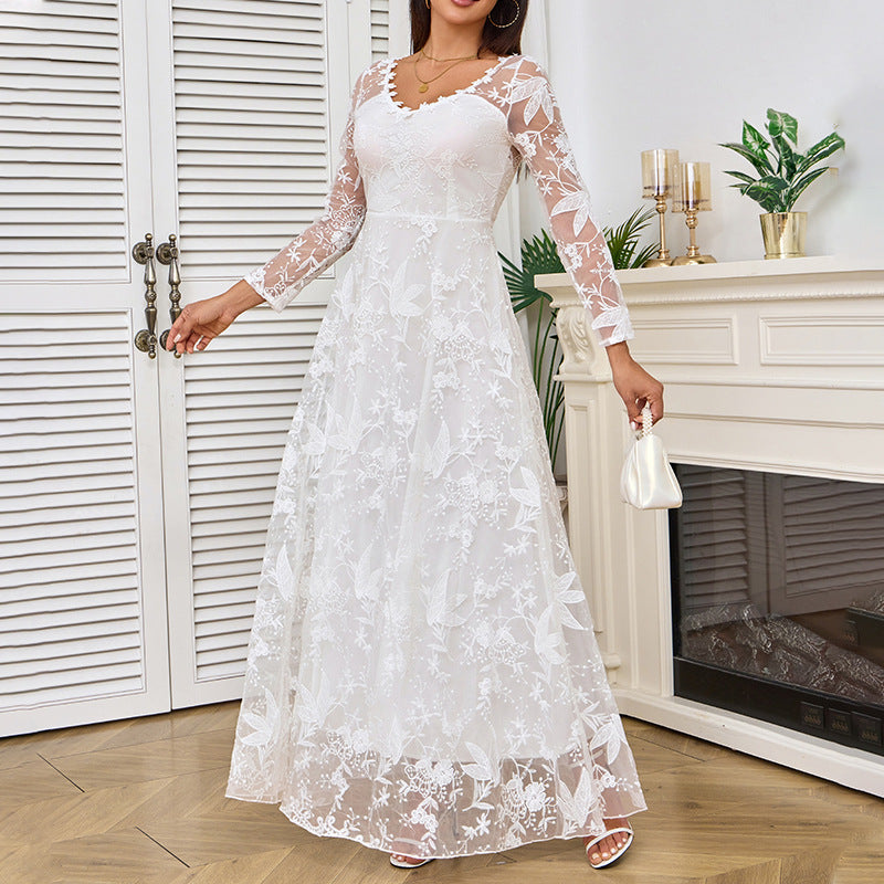 R&B | Elegante weiße Braut Hochzeitskleid