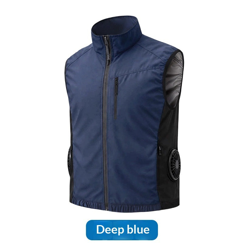 Unisex nan ergonomische Kühlweste mit integrierten Ventilatoren und Akkuanschluss R&B