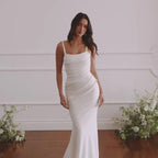 Damen Fließendes Maxikleid mit asymmetrischem Schnitt und eleganter Drapierung R&B