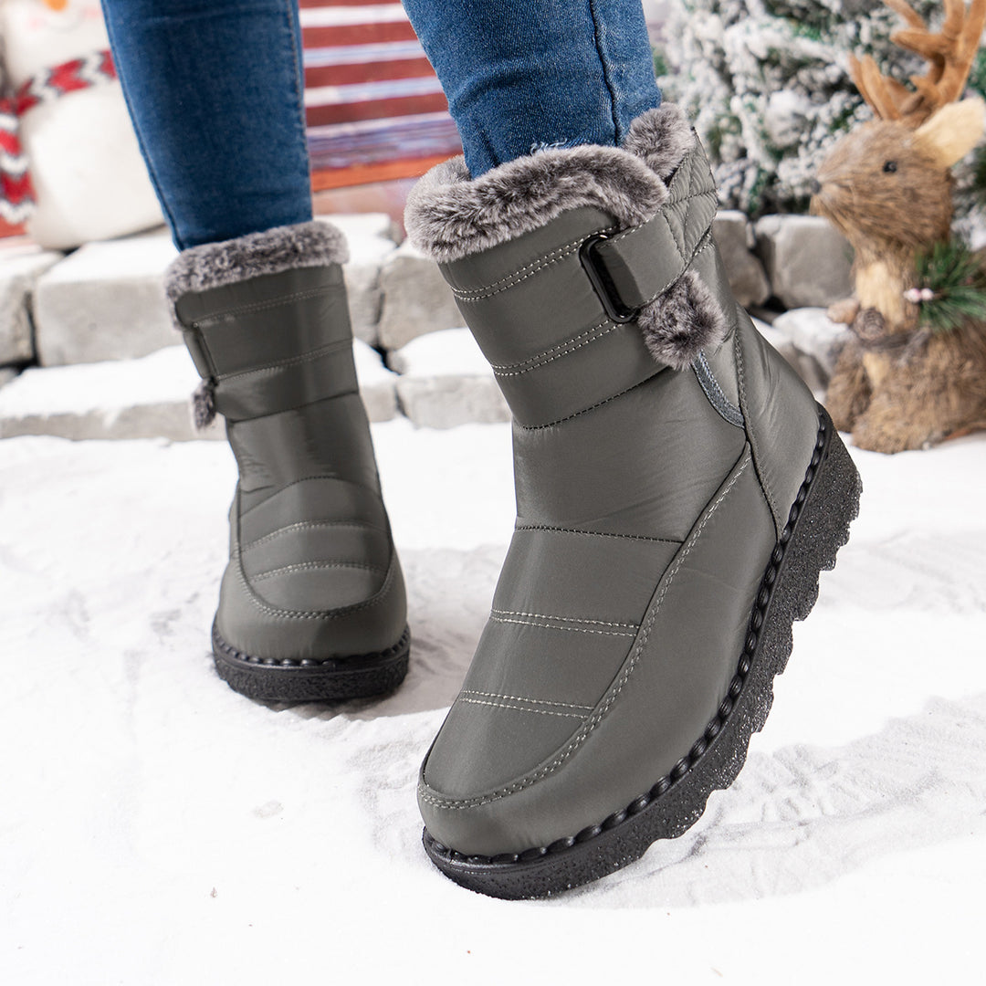 Damen Winterboots mit warmem Fleece-Futter und rutschfester Sohle R&B