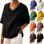Damen Lässige Bluse mit floralem Muster und modernem Kragen R&B