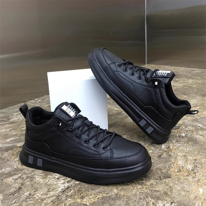 Damen modische Leder Sneakers mit rutschfester Sohle R&B