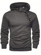 Herren Hoodie mit innovativem Kragen und praktischer Taschenlösung