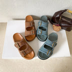 Damen Komfortable Sandalen mit doppeltem Schnallenverschluss