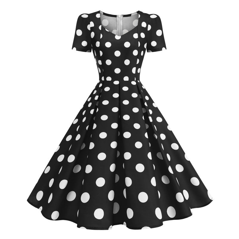 Damen Freizeitkleid mit floralem Design und schwingendem Rock R&B