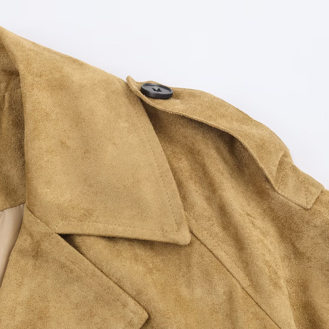 Damen elegante Kurzjacke im Biker-Stil aus weichem Kunstleder R&B