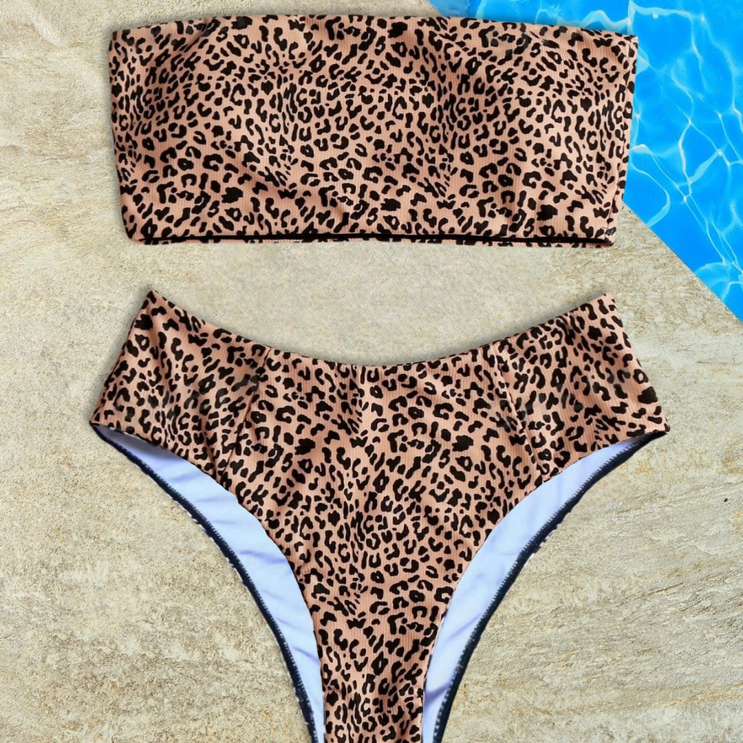 Damen Bandeau-Bikini mit hohem Beinausschnitt R&B