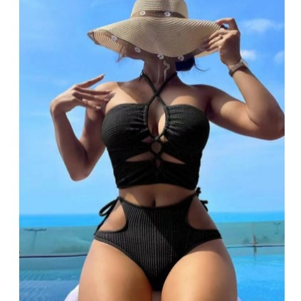 Damen Bikini-Set mit raffiniertem Cut-Out und hohem Taillenschnitt R&B