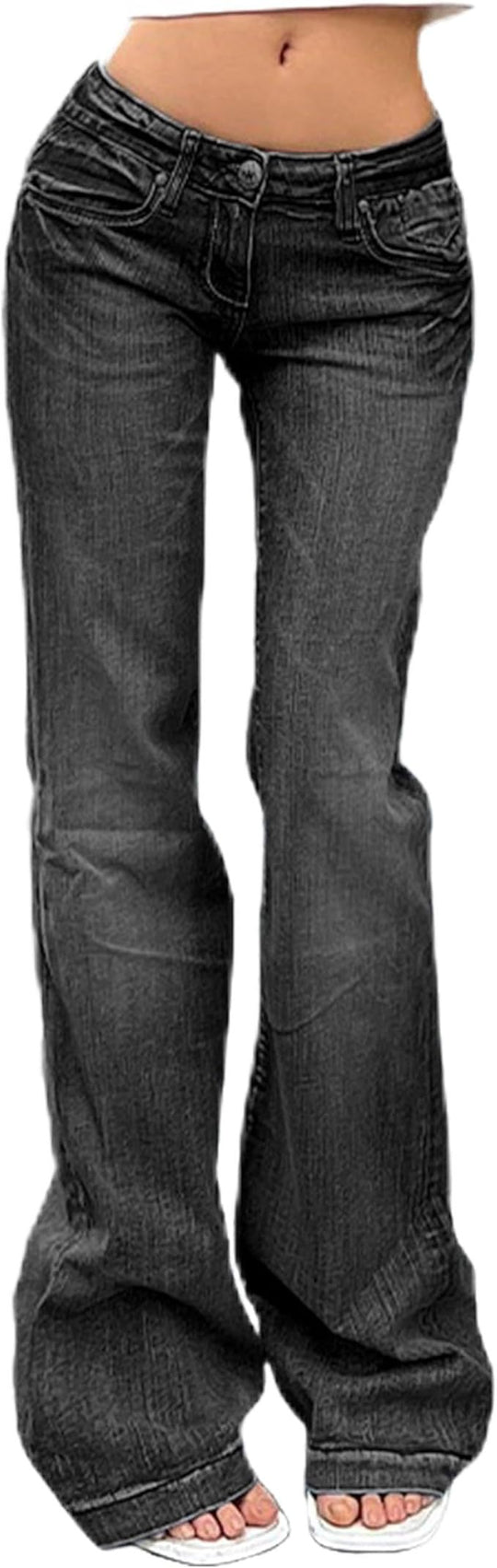 Damen Bootcut-Jeans mit flexibler Passform und hohem Bund R&B