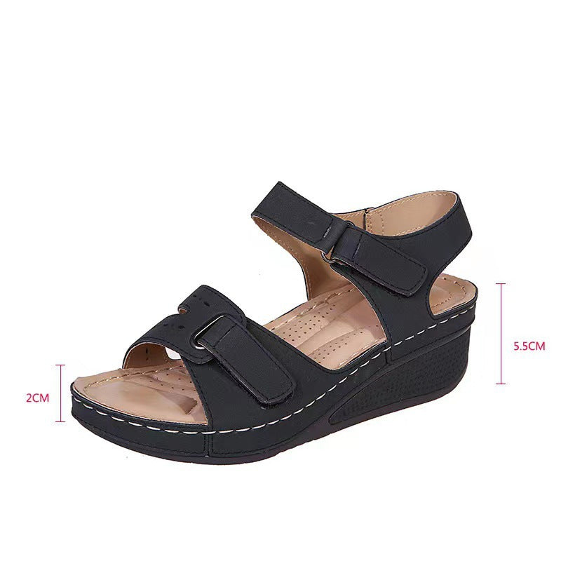 Damen Badesandalen mit verstellbaren Riemen und anatomischem Fußbett R&B