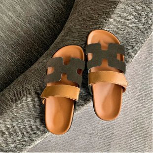 Damen bequeme Kunstleder-Sandalen mit verstellbaren Riemen R&B