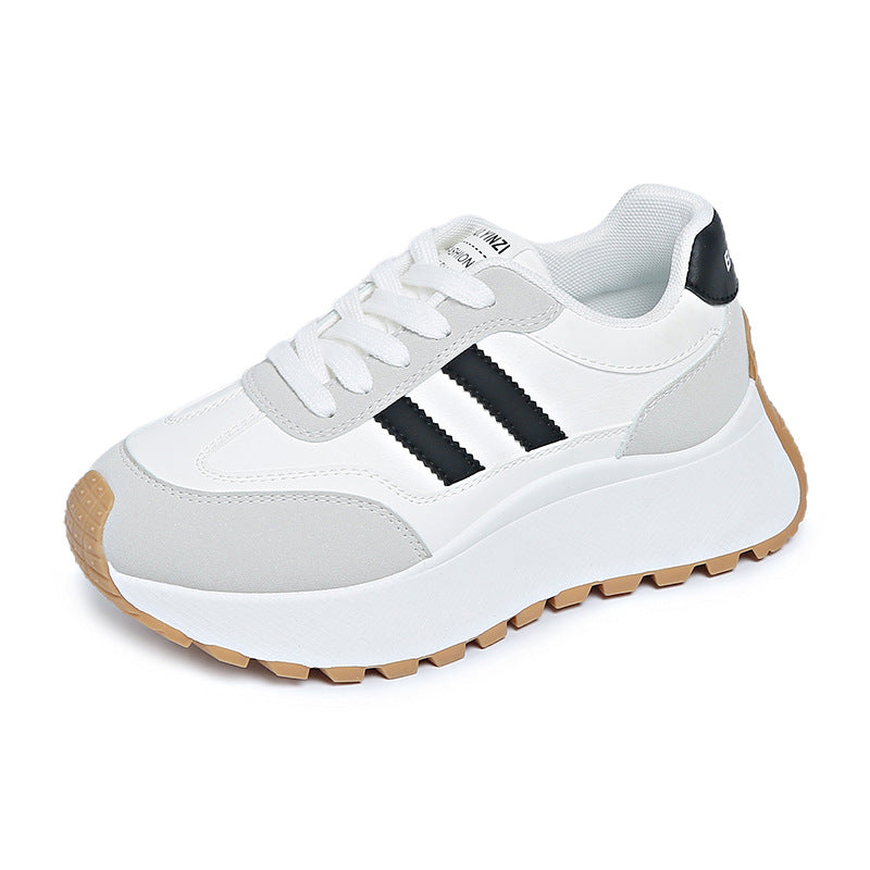 Damen sportliche Plateau Sneakers mit atmungsaktiver Mesh-Oberfläche R&B