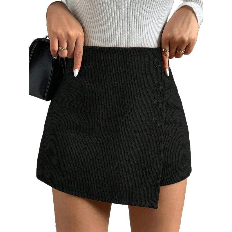 Damen Minirock mit Knopfdetails R&B