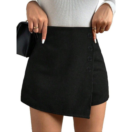 Damen Minirock mit Knopfdetails R&B