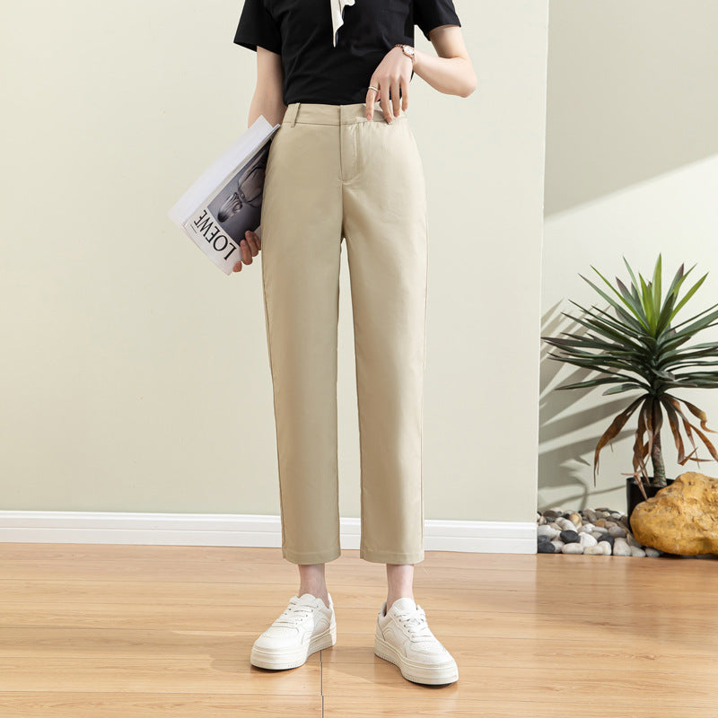 Damen Chino Stoffhose mit elastischem Bund