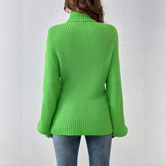 Damen Gemütlicher Rollkragenpullover mit strukturiertem Design R&B