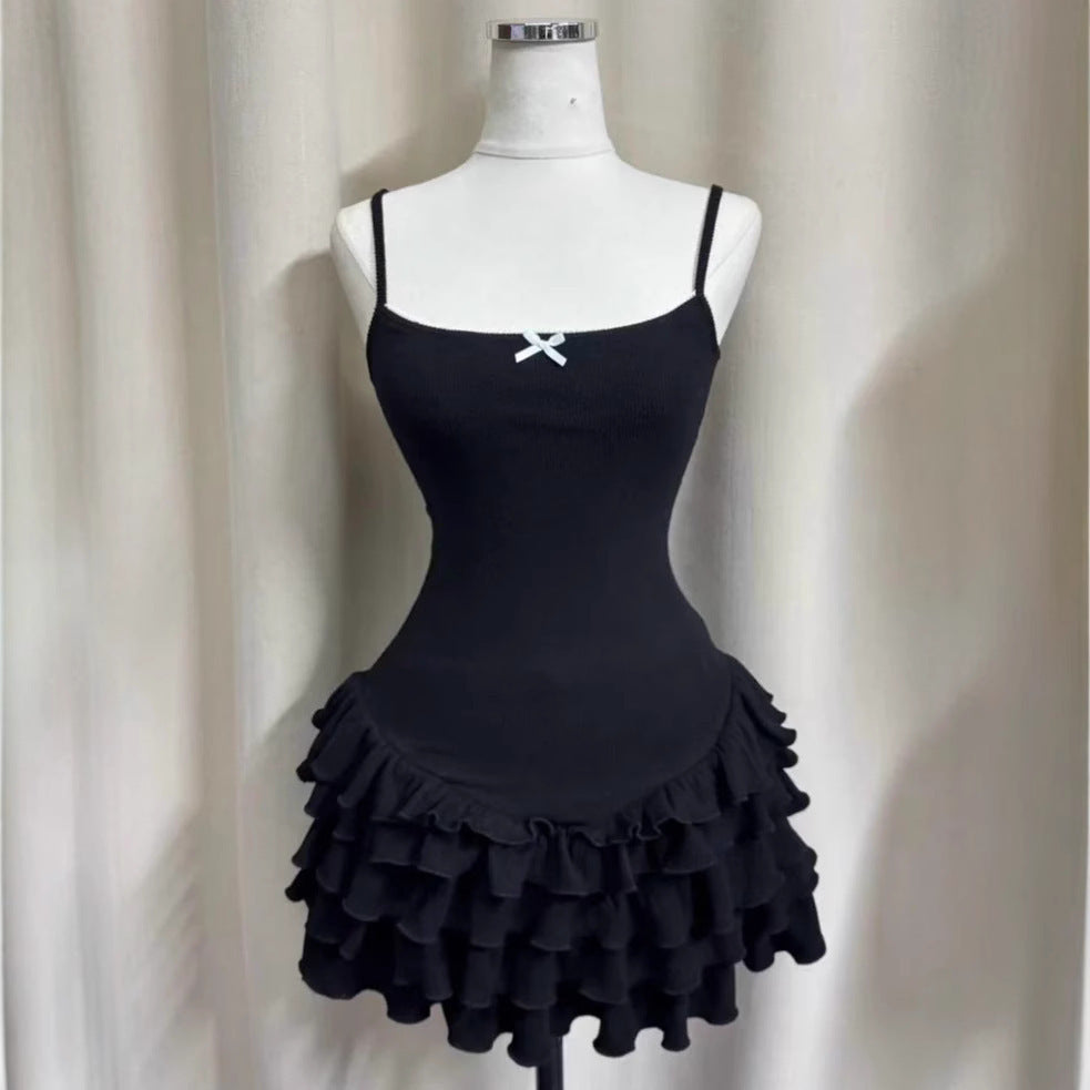 Damen Figurbetontes Rüschens Kleid R&B