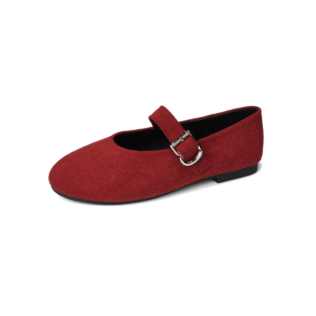 Damen Ballerinas mit elegantem Riemchen und modischer Schnallenapplikation