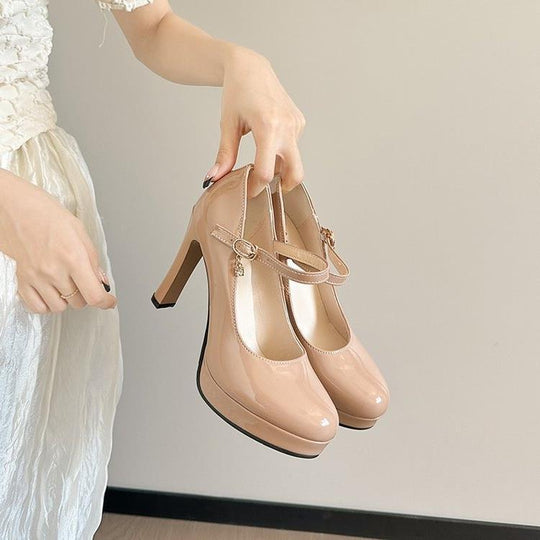 Damen High Heel Pumps mit modischem Riemchen-Design R&B