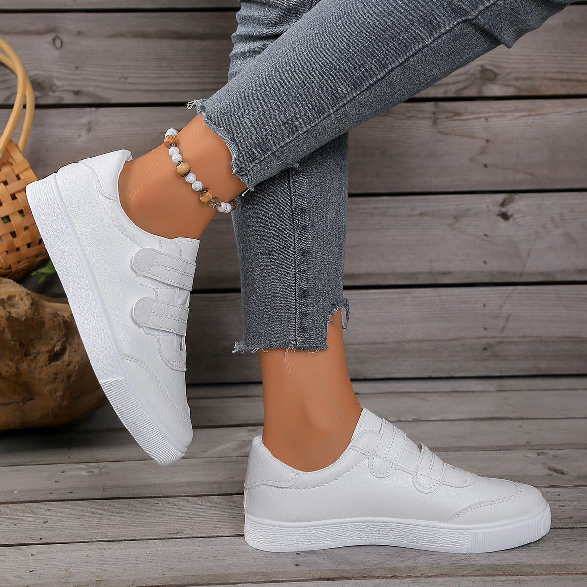 Damen Sneakers mit Klettverschluss und bequemer Innensohle R&B