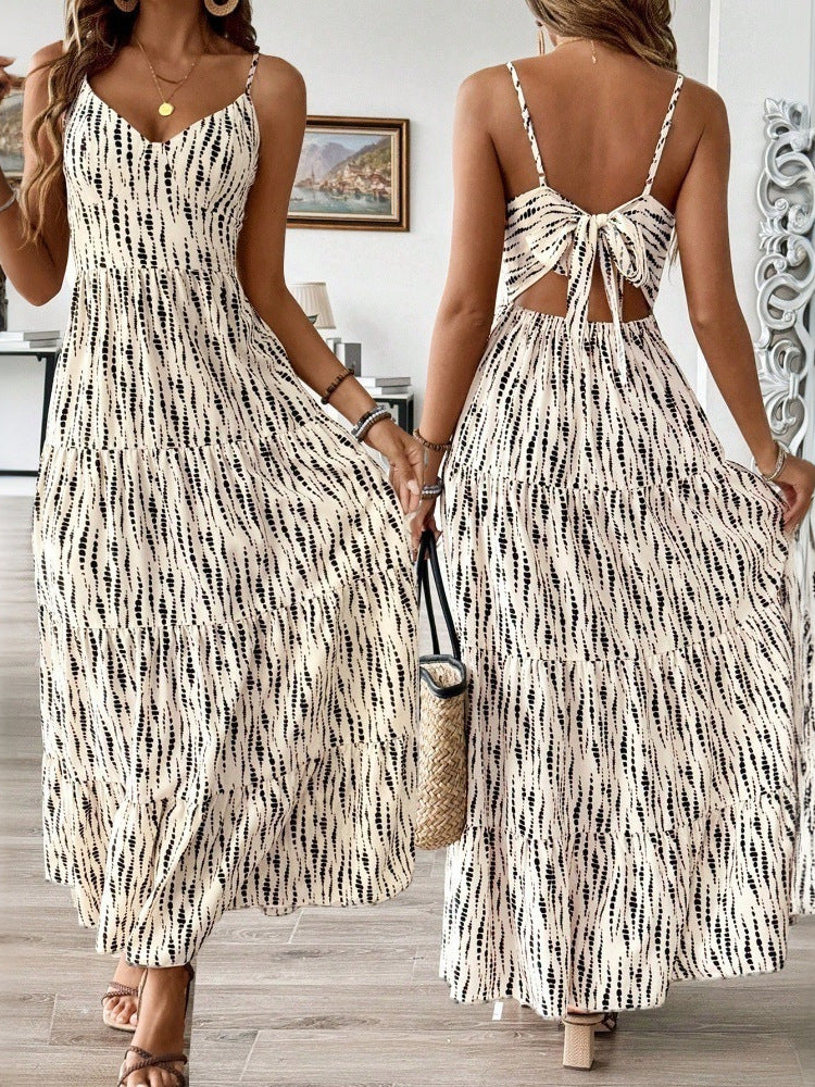Damen Maxikleid mit trägerlosem Design und fließendem Schnitt R&B