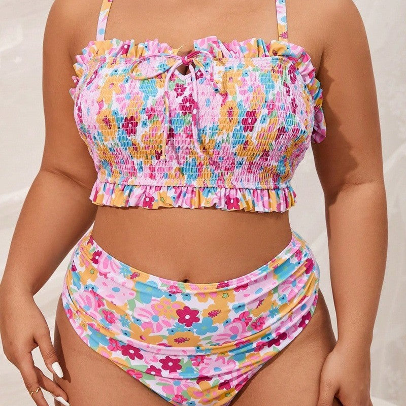 Damen Verspieltes Bikini-Set mit Rüschendetails R&B