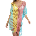 Damen luftig-transparenter Strandponcho R&B