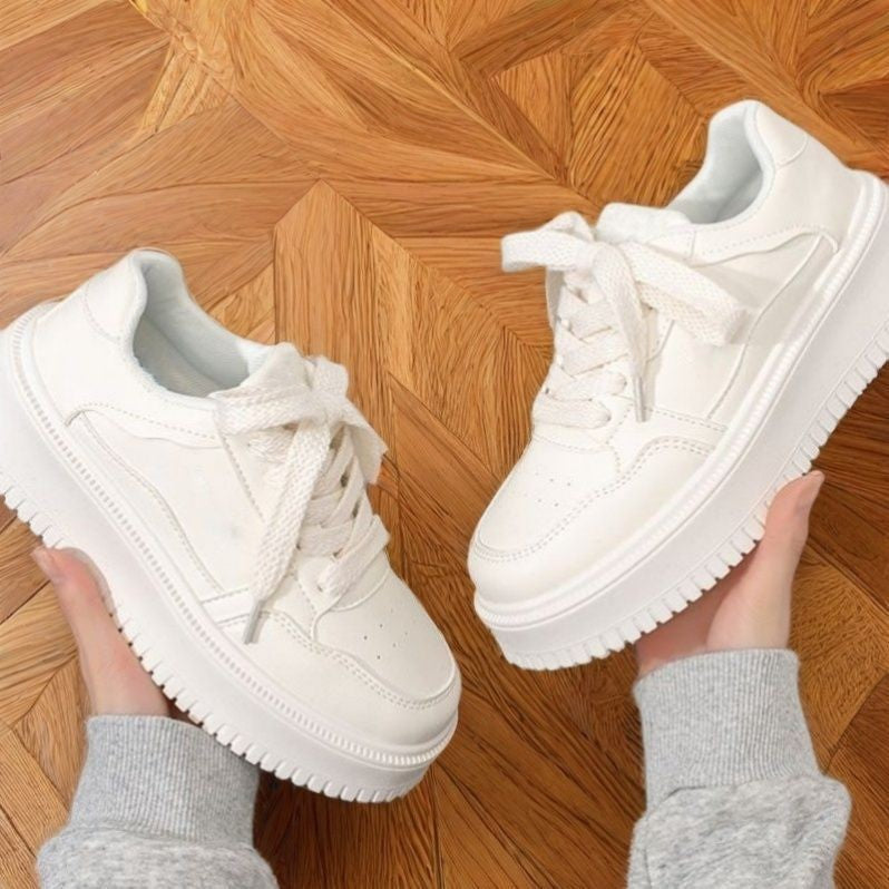 Damen Modische Sneakers mit dicker Sohle und atmungsaktiver Oberflächenstruktur R&B