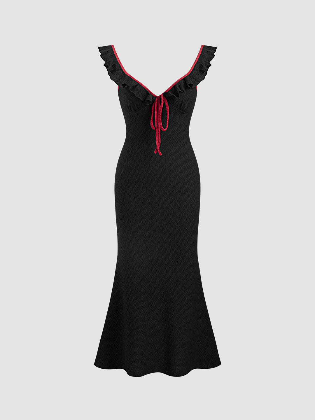 Damen Fließendes Maxikleid mit Rüschendetails R&B