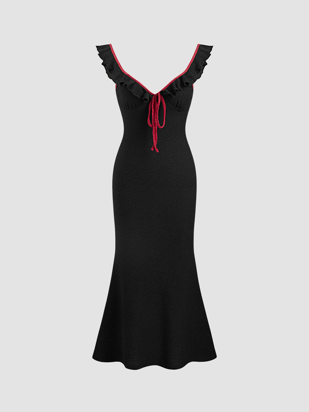 Damen Fließendes Maxikleid mit Rüschendetails