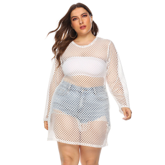 Damen Netz-Streifenkleid R&B