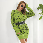 Damen Oversized Pullover mit fröhlichem Bärenmotiv R&B