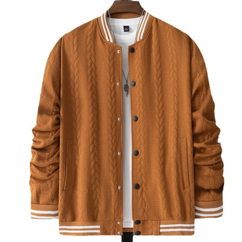 Herren Freizeitjacke im modernen Design mit strukturiertem Strickmuster R&B