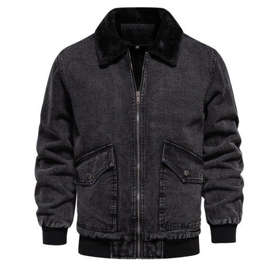 Herren Jeansjacke mit Fleecefutter und praktischen Taschen R&B
