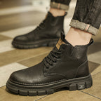 Damen Robuste Lederstiefeletten mit rutschfester Sohle und modischem Design R&B
