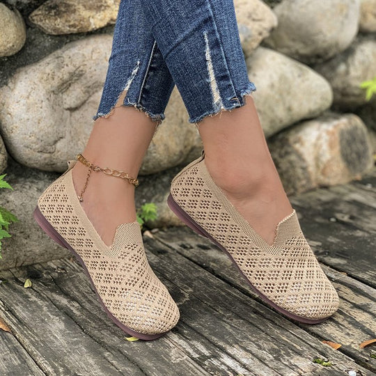 Damen luftige Slip-On Clogs mit atmungsaktivem Netzdesign und flexiblem Fußbett R&B