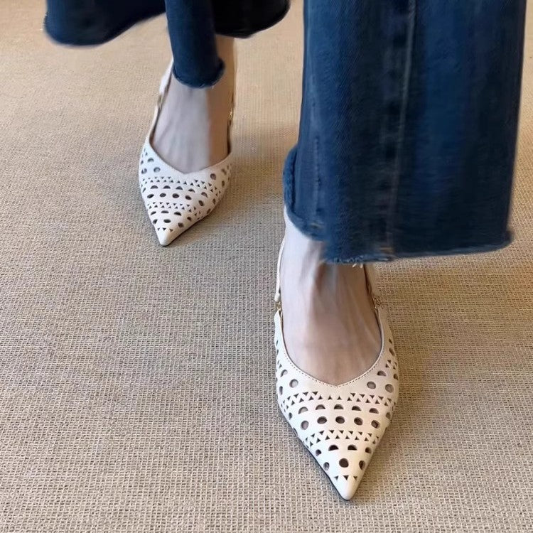 Damen elegante Pumps mit filigranen Cut-Outs und bequemer Innensohle R&B