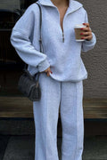 R&B | Vibes Halb Offenes Pullover Sweatshirt und Hose Zwei Teiliges Satz