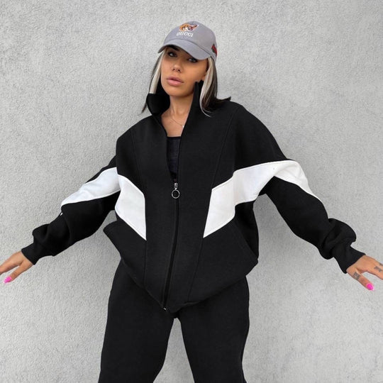 Damen kuscheliges Fleece-Trainingsanzug R&B