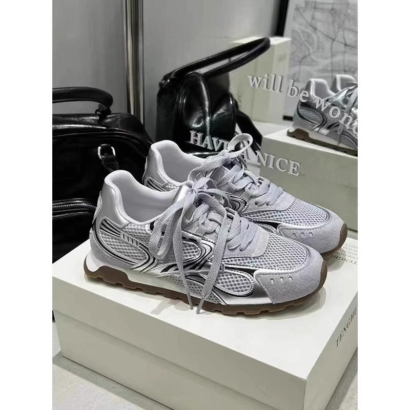 Damen Trendige Sneakers mit atmungsaktivem Mesh-Obermaterial und komfortabler Dämpfung R&B
