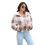 Damen Kurzjacke im Karomuster R&B