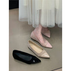 Damen spitze Ballerinas mit elegantem Velvet-Obermaterial R&B
