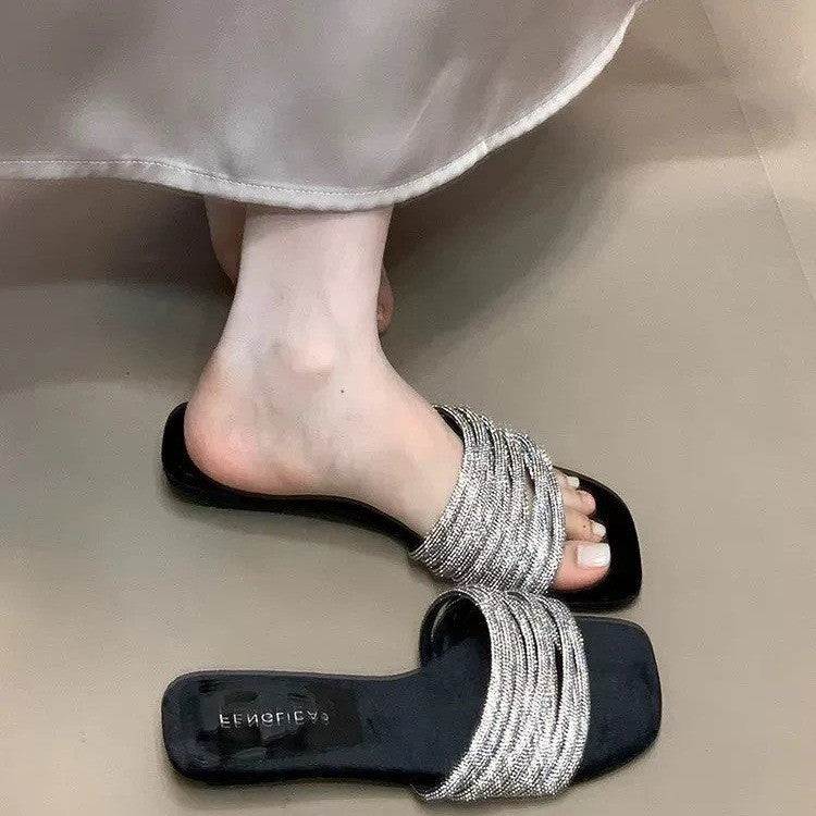 Damen Glamouröse Riemchen-Sandalen mit funkelnden Akzenten R&B