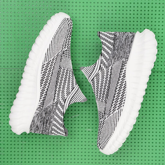 Damen Modische Strick-Sneaker mit rutschfester Sohle R&B