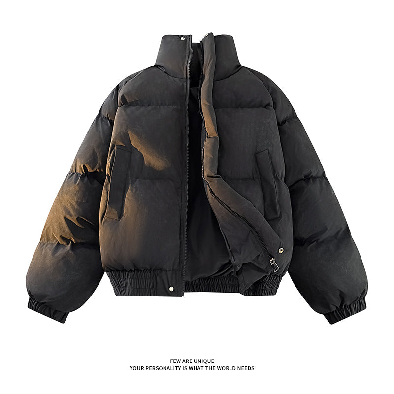 Damen Stylische Daunenjacke mit hoher Kragen und elastischen Ärmelabschlüssen R&B