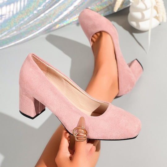 Damen Elegante Blockabsatz-Pumps R&B