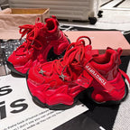 Damen Sportliche Chunky Sneakers mit atmungsaktivem Material und rutschfester Sohle R&B