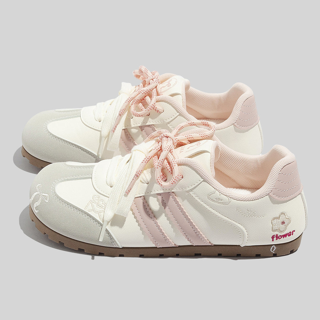 Damen Sportliche Retro Sneakers mit floralem Muster und bequemer Dämpfung R&B